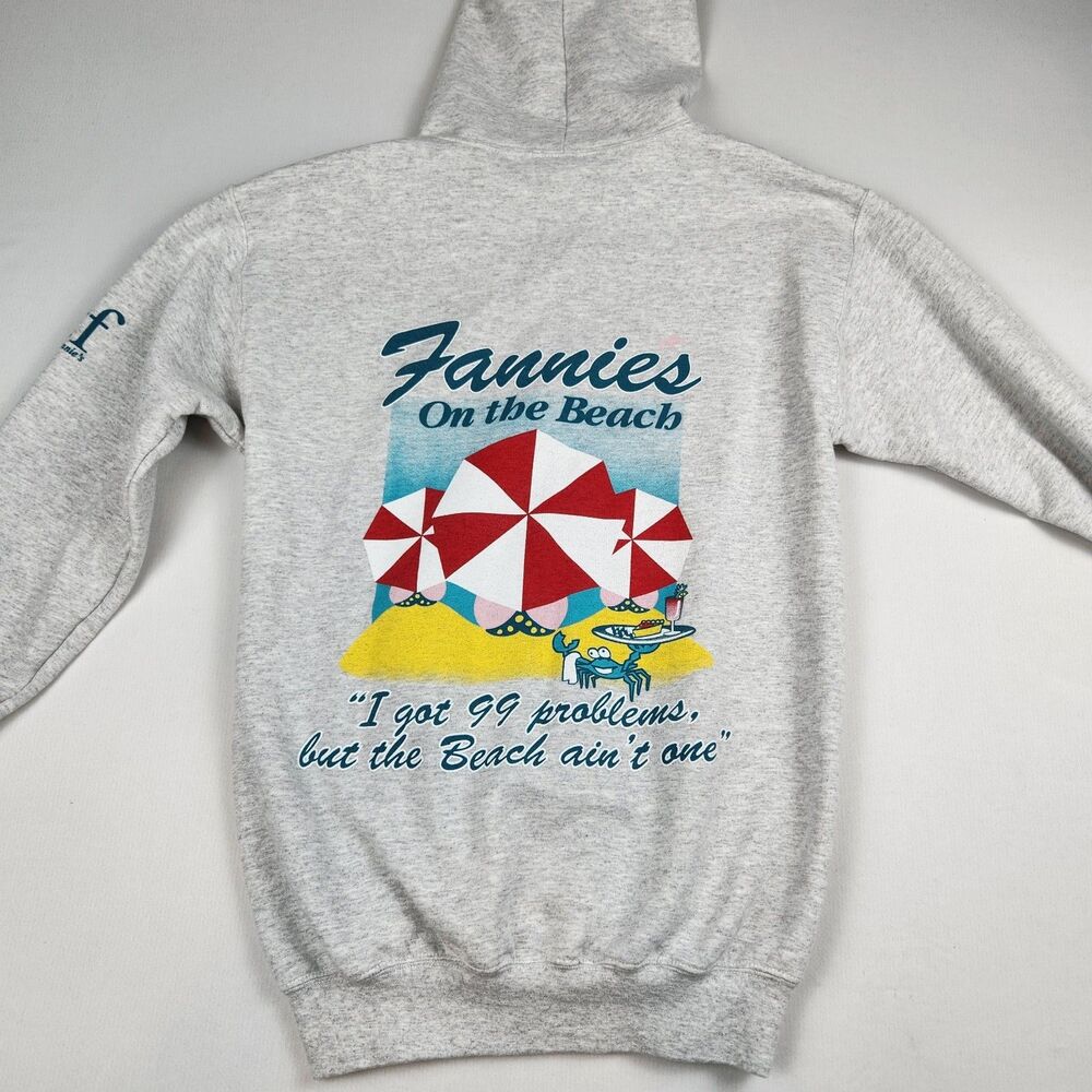 Gildan Heavy Blend Zip-Up Hoodie Fannies on the Beach Tybee Island Unisex S Gray